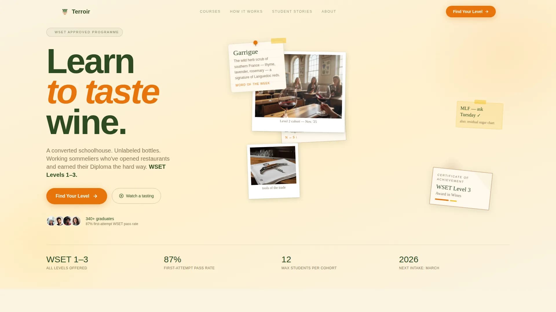 Terroir - Agrarian Wine Education Landing Page Template