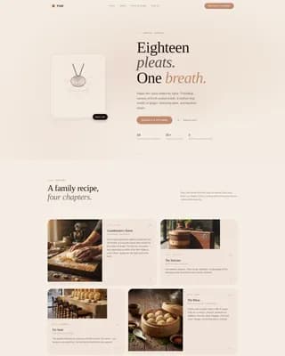 Fold — Luxe Xiaolongbao Booking Landing Page Template
