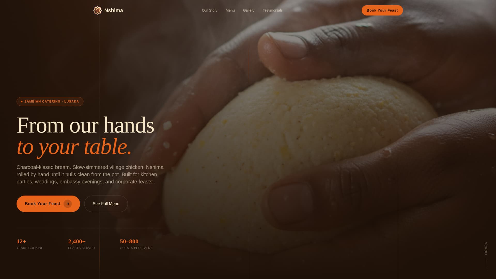 Zambian Cuisine Booking Website Template