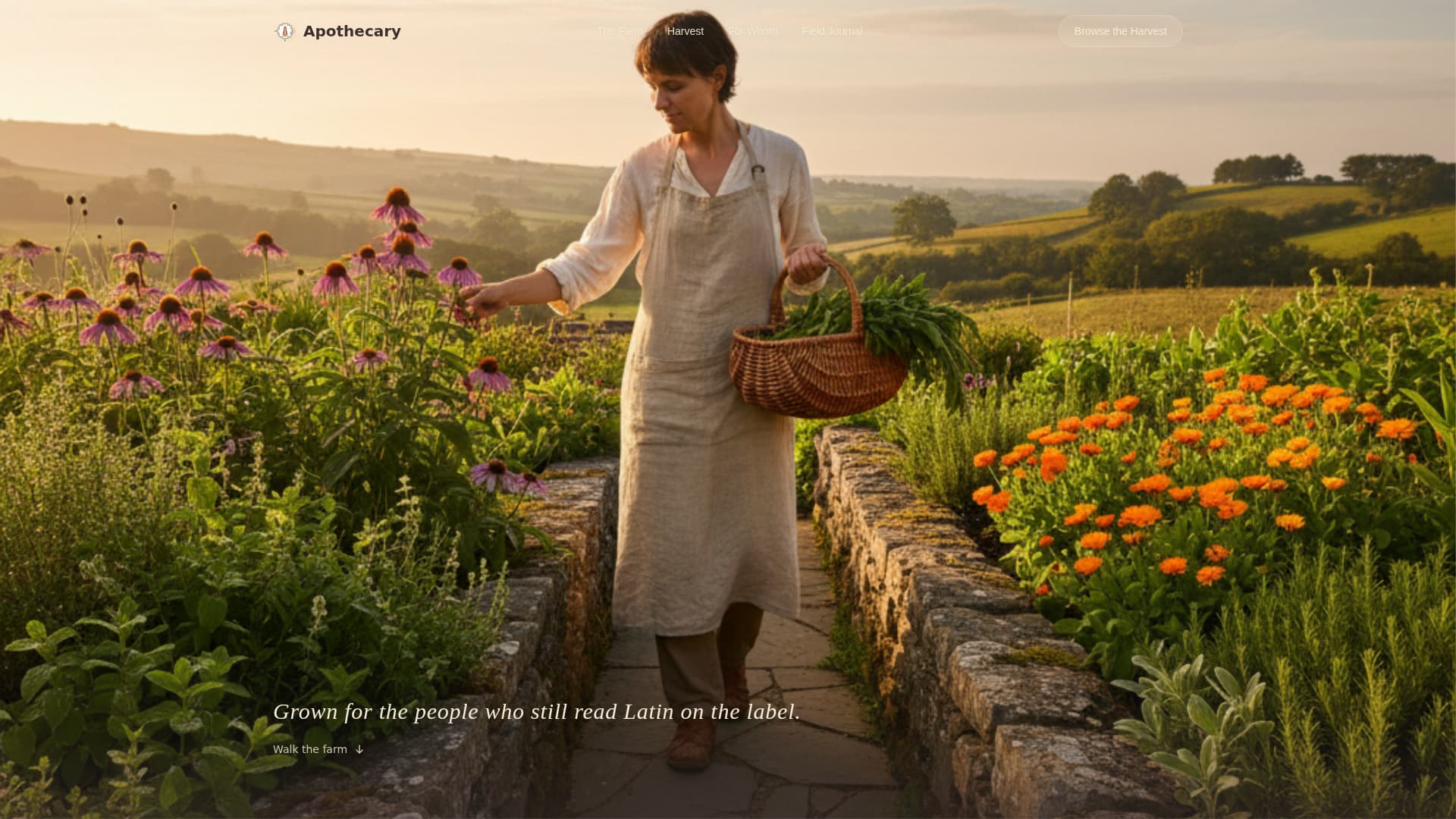 Apothecary - Immersive Herbfarm Landing Page Template