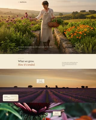 Apothecary - Immersive Herbfarm Landing Page Template