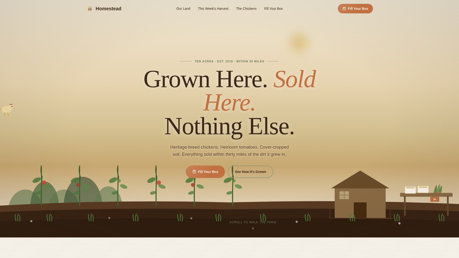 Homestead - Authentic Farm Landing Page Template