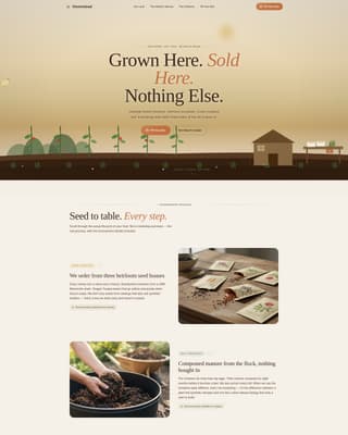 Homestead - Authentic Farm Landing Page Template