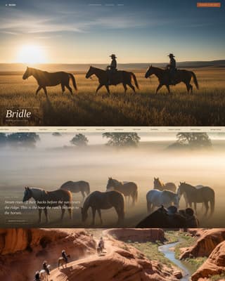 Bridle - Rustic Ranch Landing Page Template