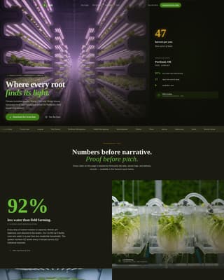 Yield - Immersive Hydroponic Landing Page Template