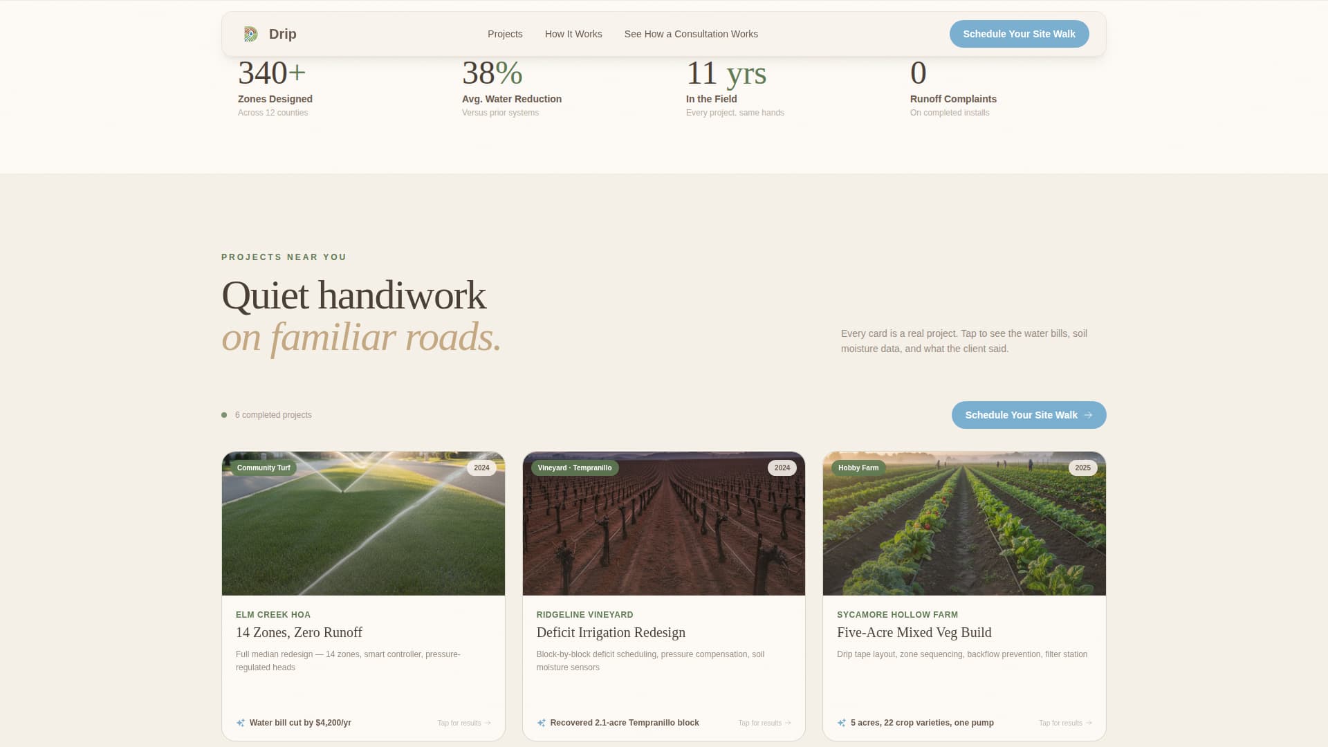 Soil & Water Conservation Booking Website Template
