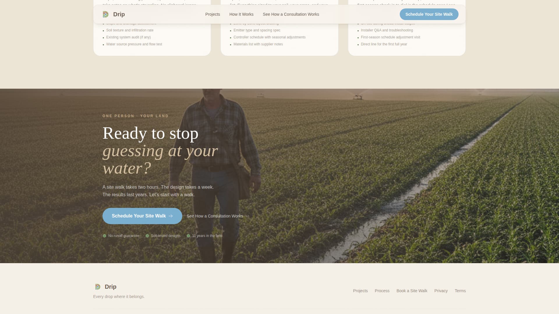 Soil & Water Conservation Booking Website Template