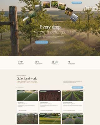Soil & Water Conservation Booking Website Template