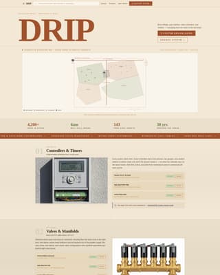 Drip - Reliable Irrigation Landing Page Template