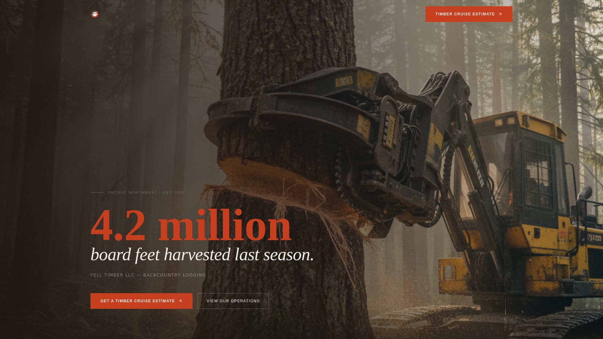 Fell - Rugged Logging Landing Page Template