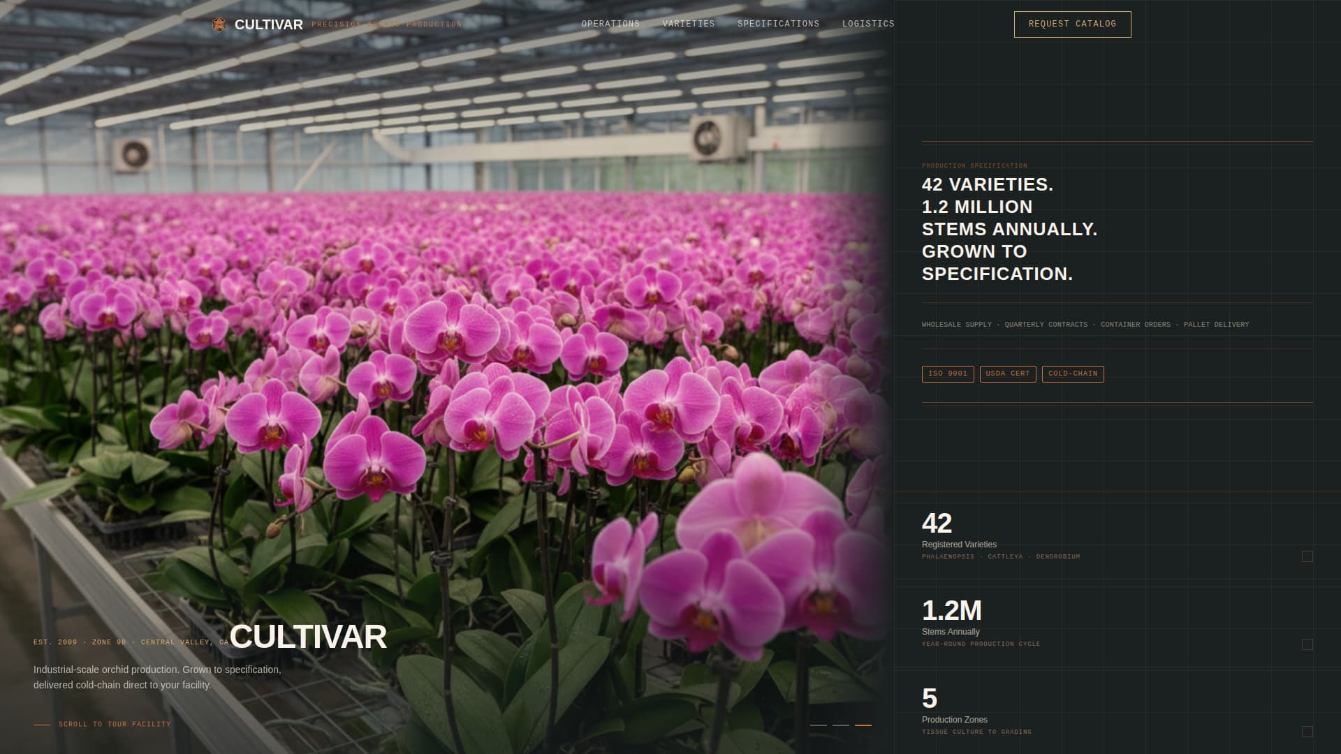 Cultivar - Precision Orchidfarm Landing Page Template