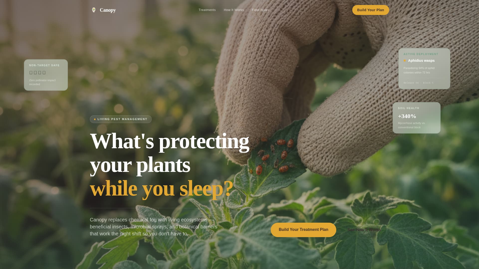 Canopy - Living Pest Management Landing Page Template