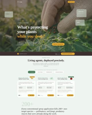 Canopy - Living Pest Management Landing Page Template
