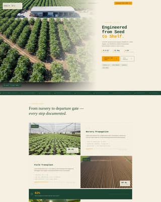 Fruit & Vegetable Farming Specialist Professional Website Template