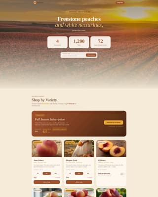 Fruit & Vegetable Farming Complete Professional Website Template