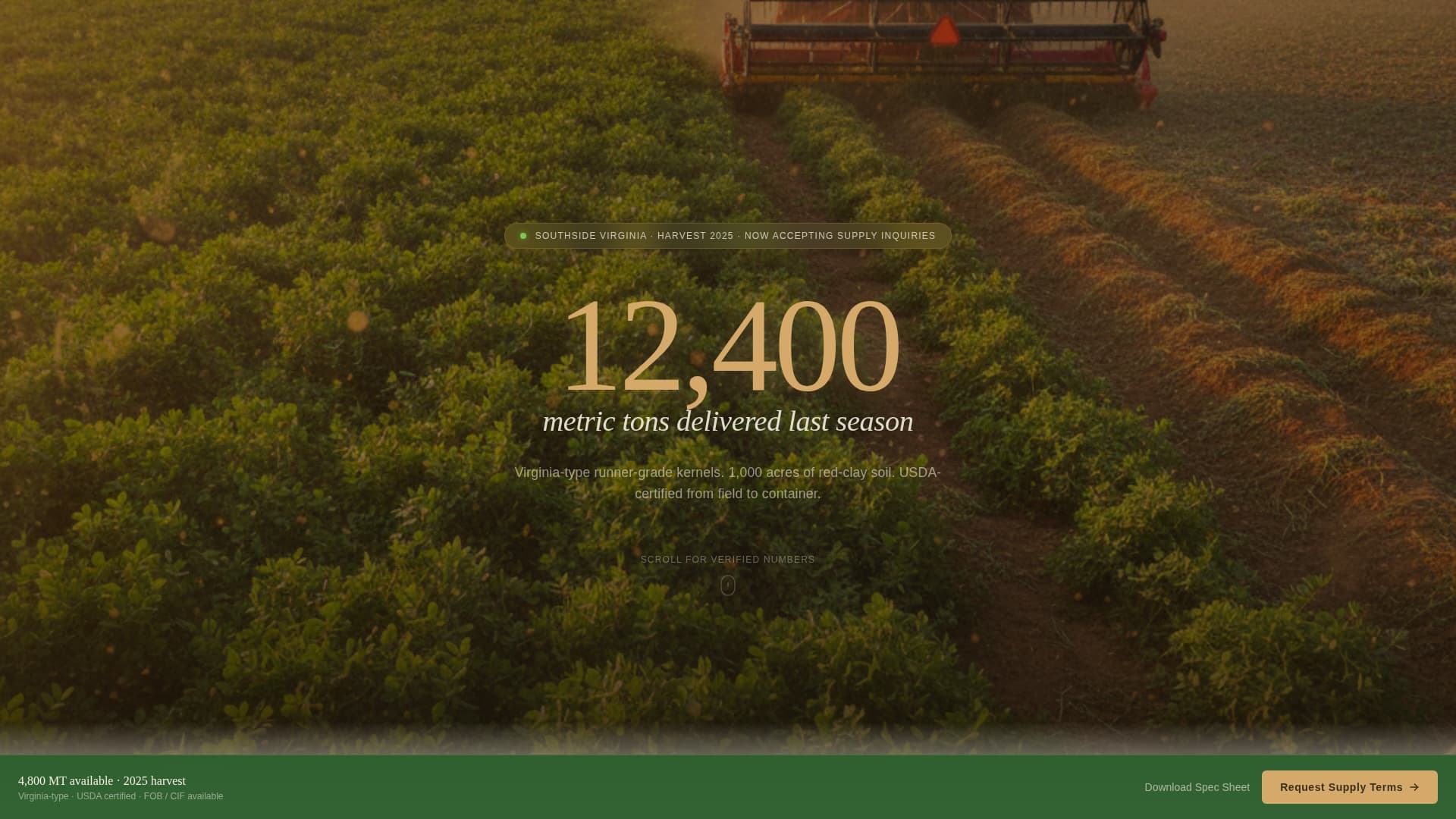 Crop & Grain Farming Privacy Policy Website Template
