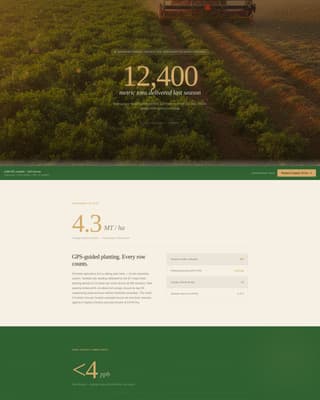Crop & Grain Farming Privacy Policy Website Template