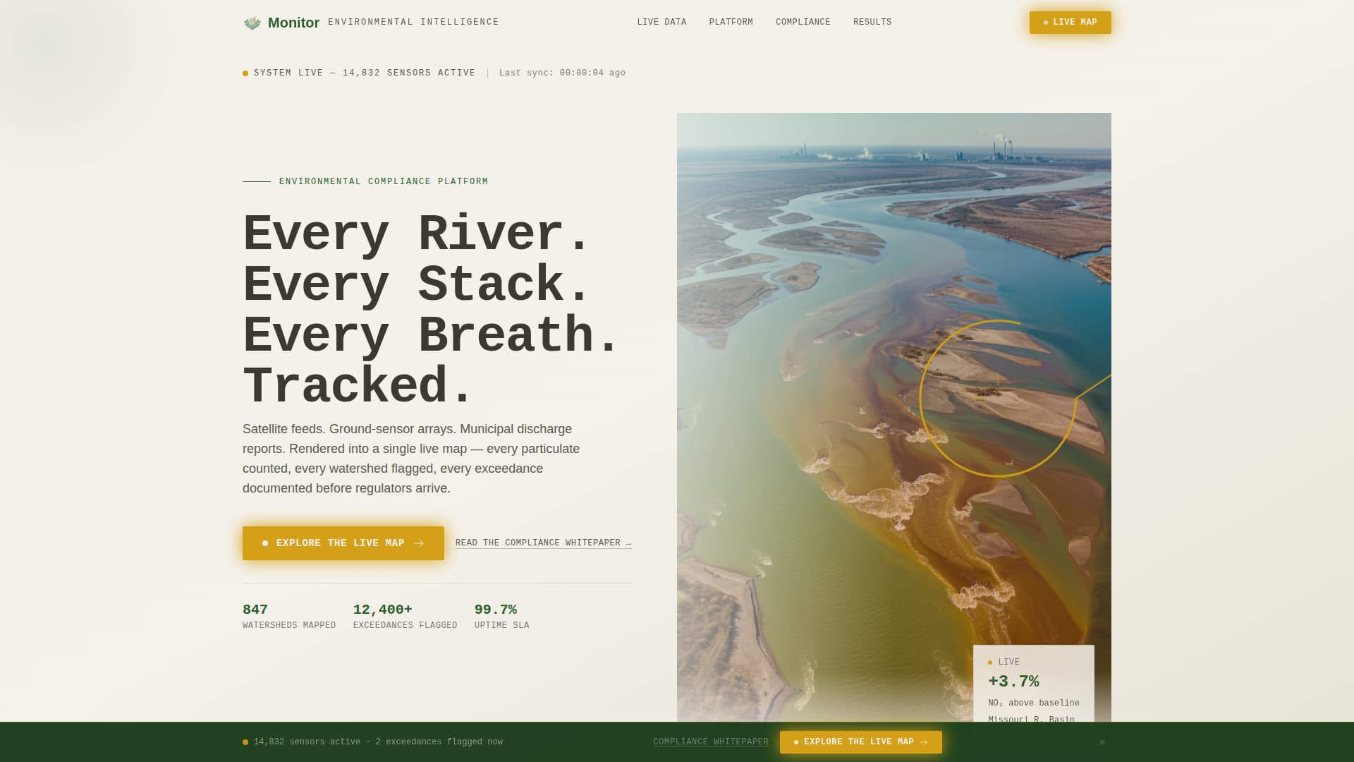 Climate & Environmental Monitoring Privacy Policy Website Template