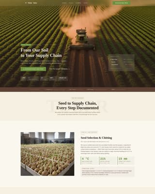 Fruit & Vegetable Farming Advanced Professional Website Template