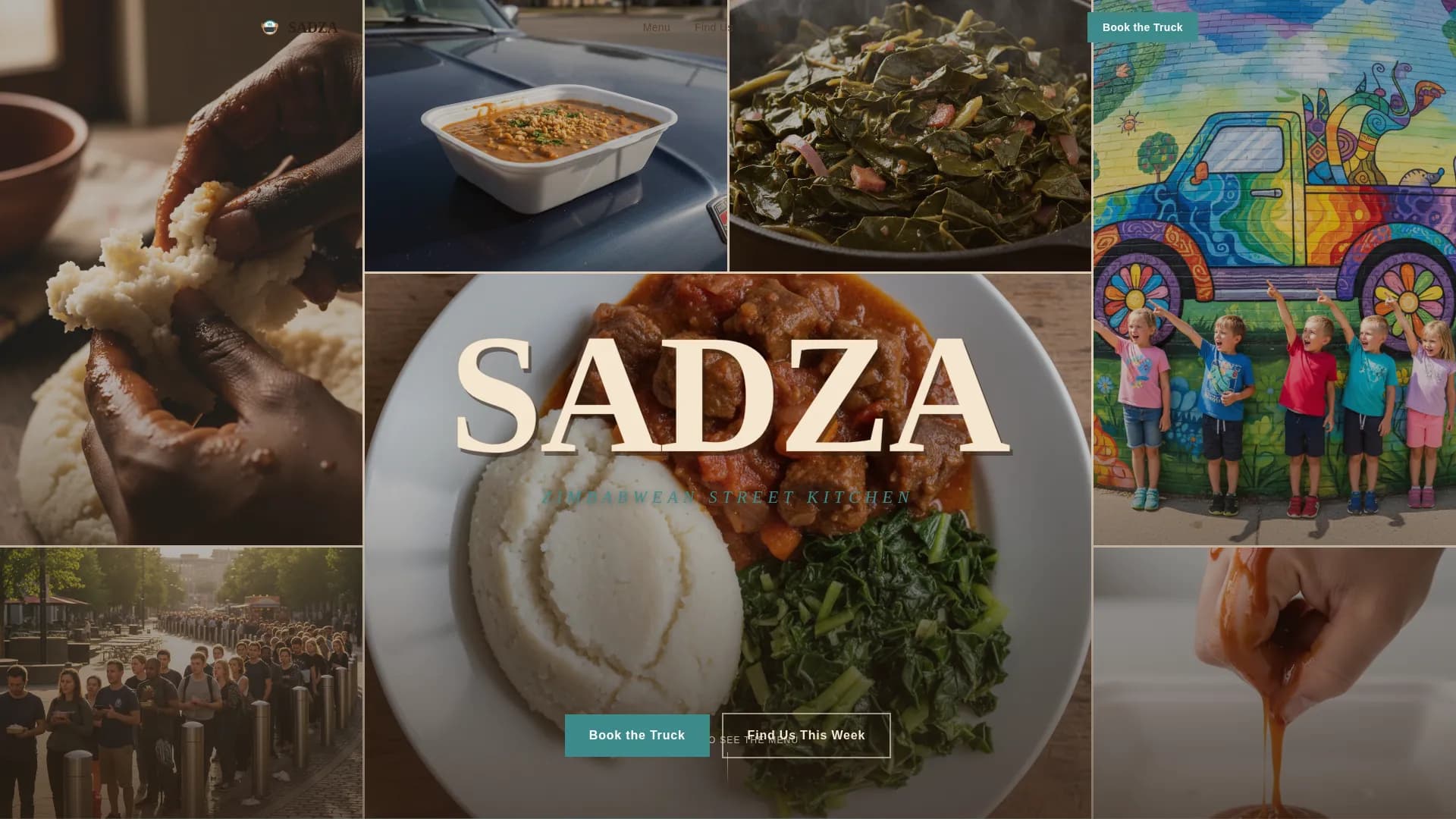 Sadza — Authentic Zimbabwean Cuisine Landing Page Template
