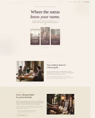 Serenity — Dignified Funeral Service Landing Page Template