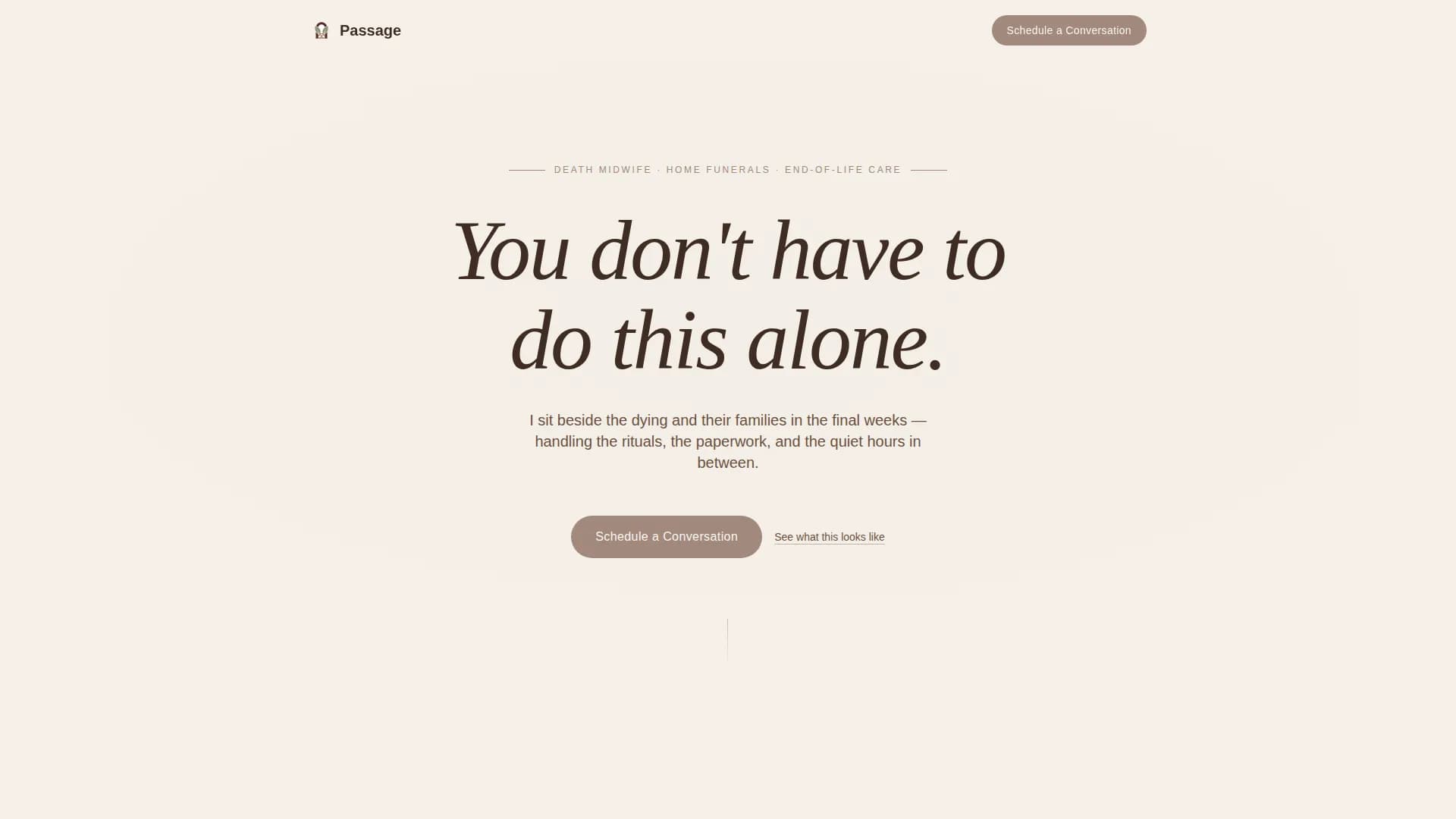 Doula — Death Midwife Service Landing Page Template