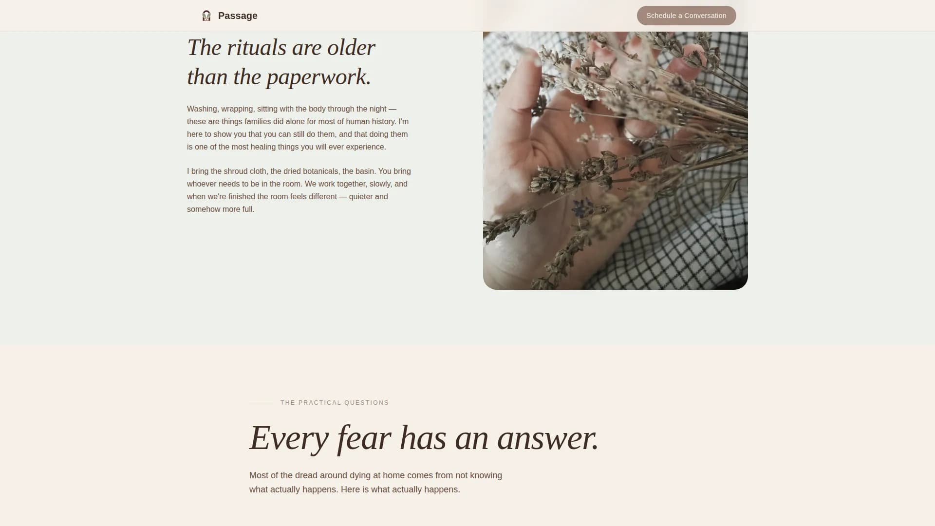 Doula — Death Midwife Service Landing Page Template