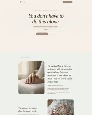 Doula — Death Midwife Service Landing Page Template