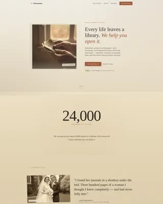 Remember — Preserved Digital Memorial Landing Page Template