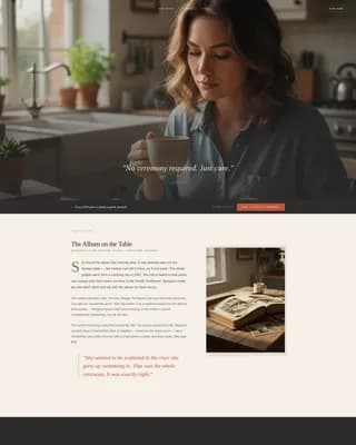 Passage — Story Direct Cremation Landing Page Template
