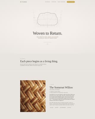 Wovenreturn - Timeless Ecocoffin Landing Page Template