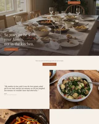 Gather - Compassionate Funeral Catering Landing Page Template