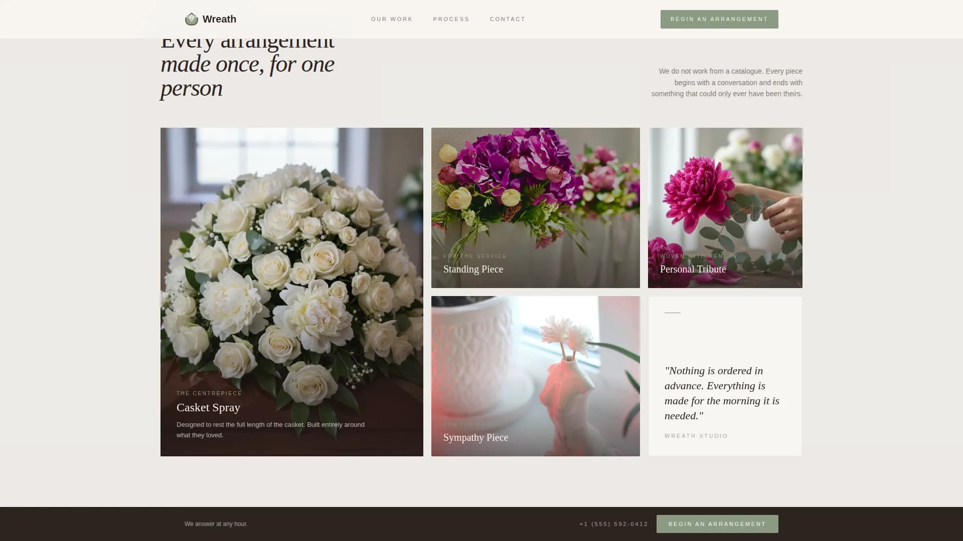 Wreath — Luxe Floral Arrangement Landing Page Template