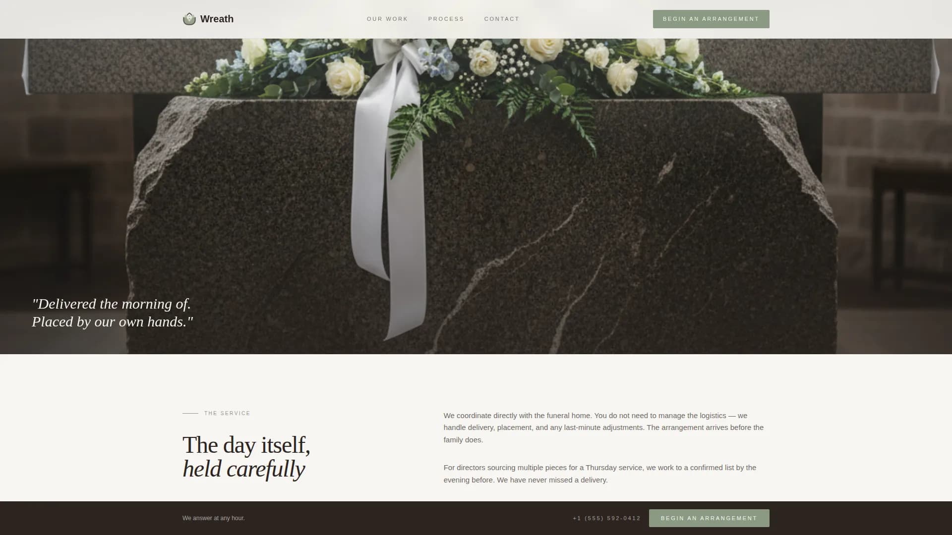Wreath — Luxe Floral Arrangement Landing Page Template