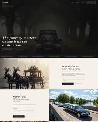 Cortge - Heritage Funeral Transport Landing Page Template