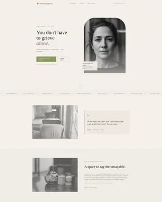 Passage — Compassionate Grief Support Landing Page Template