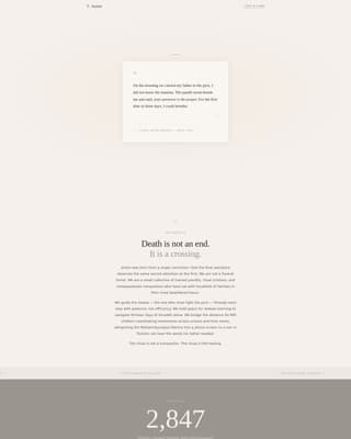 Antim - Sacred Cremation Landing Page Template