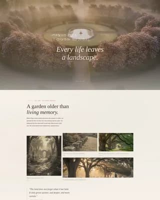 Sanctuary — Serene Memorial Garden Landing Page Template