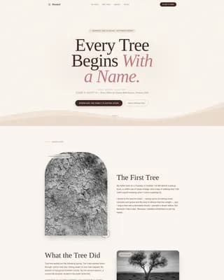 Rooted — Eco Tree Planting Landing Page Template