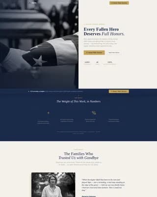 Taps — Veteran Military Funeral Landing Page Template