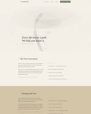 Passage - Serene Funeral Landing Page Template