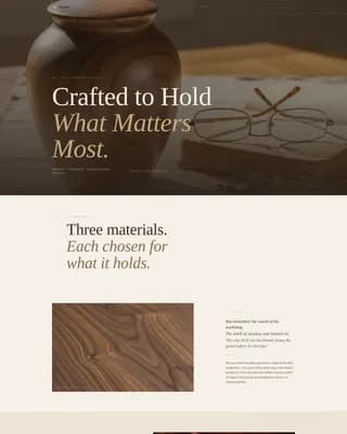 Vessel — Premium Urn Design Landing Page Template