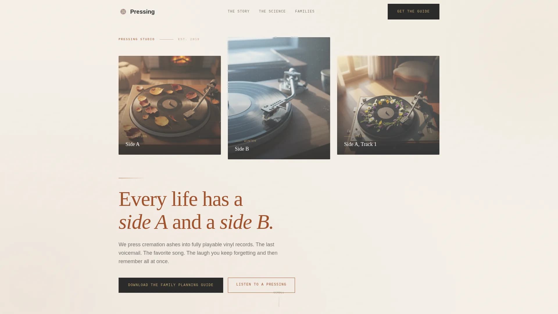 Echo — Timeless Vinyl Collector Landing Page Template