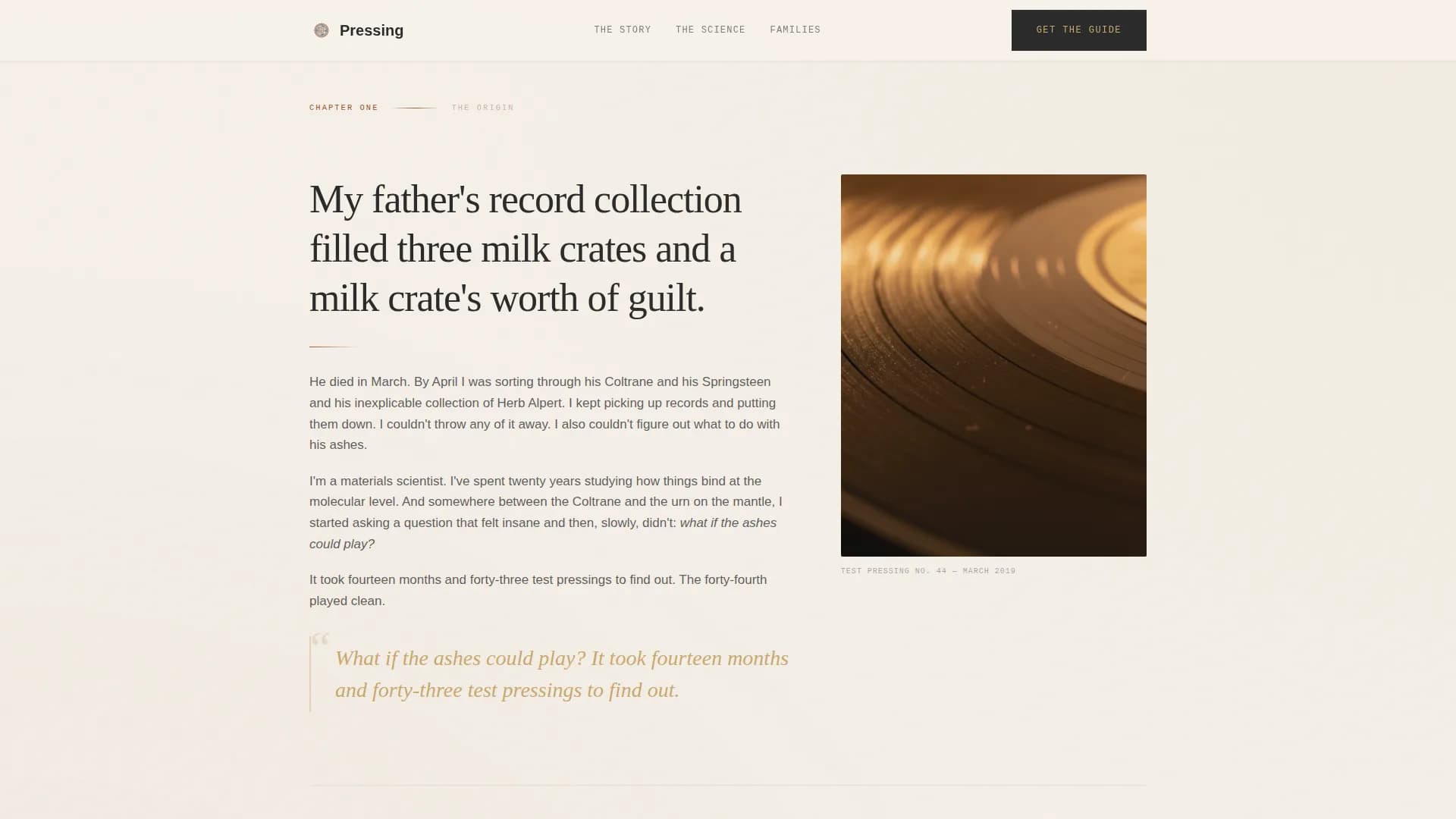 Echo — Timeless Vinyl Collector Landing Page Template