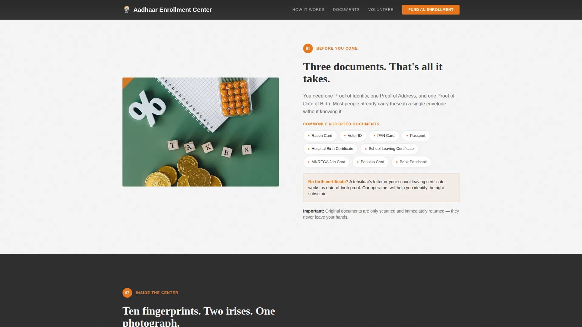 Enroll — Verified Identity Services Landing Page Template