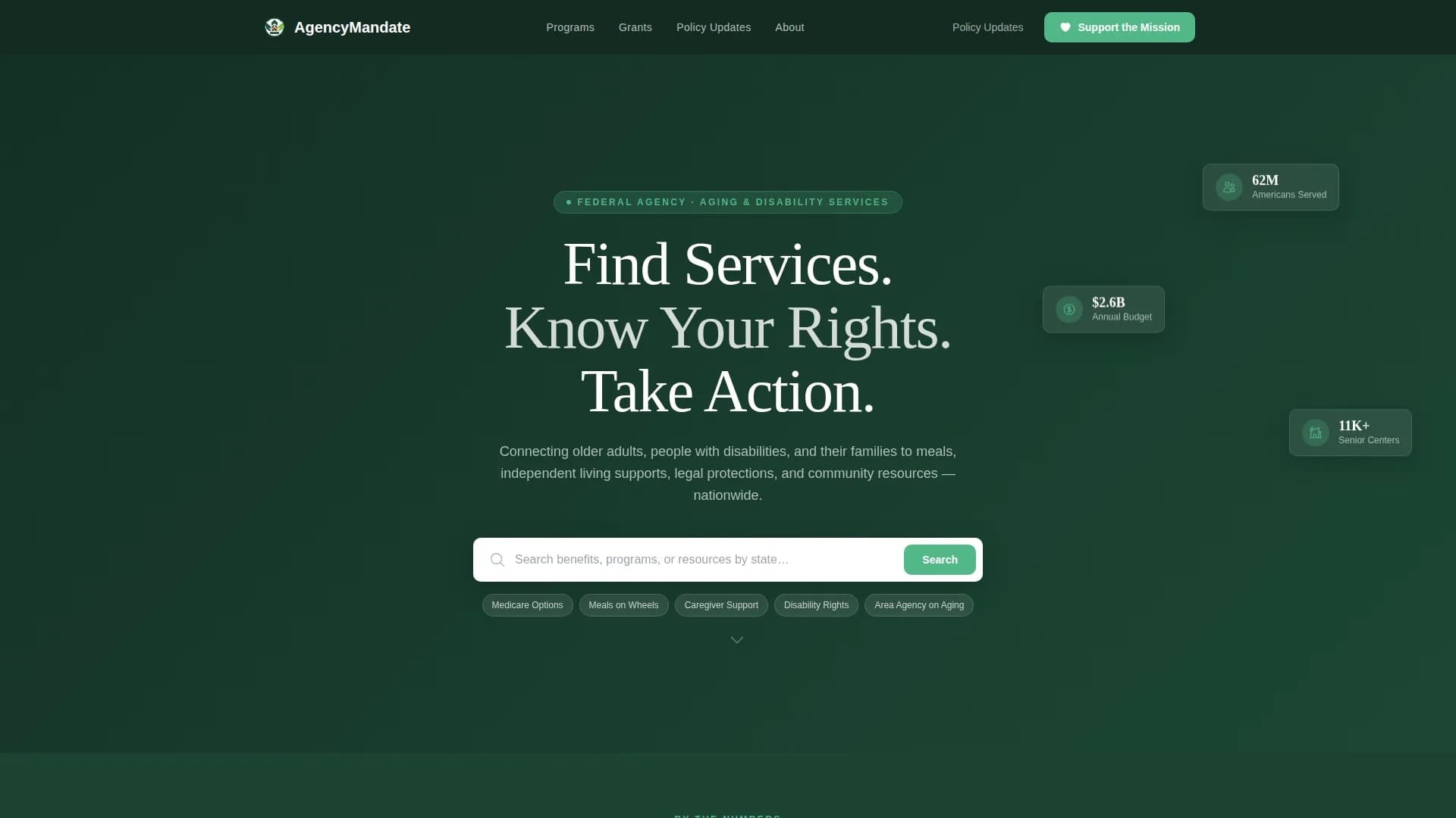 Advocate — Comprehensive Senior Services Landing Page Template