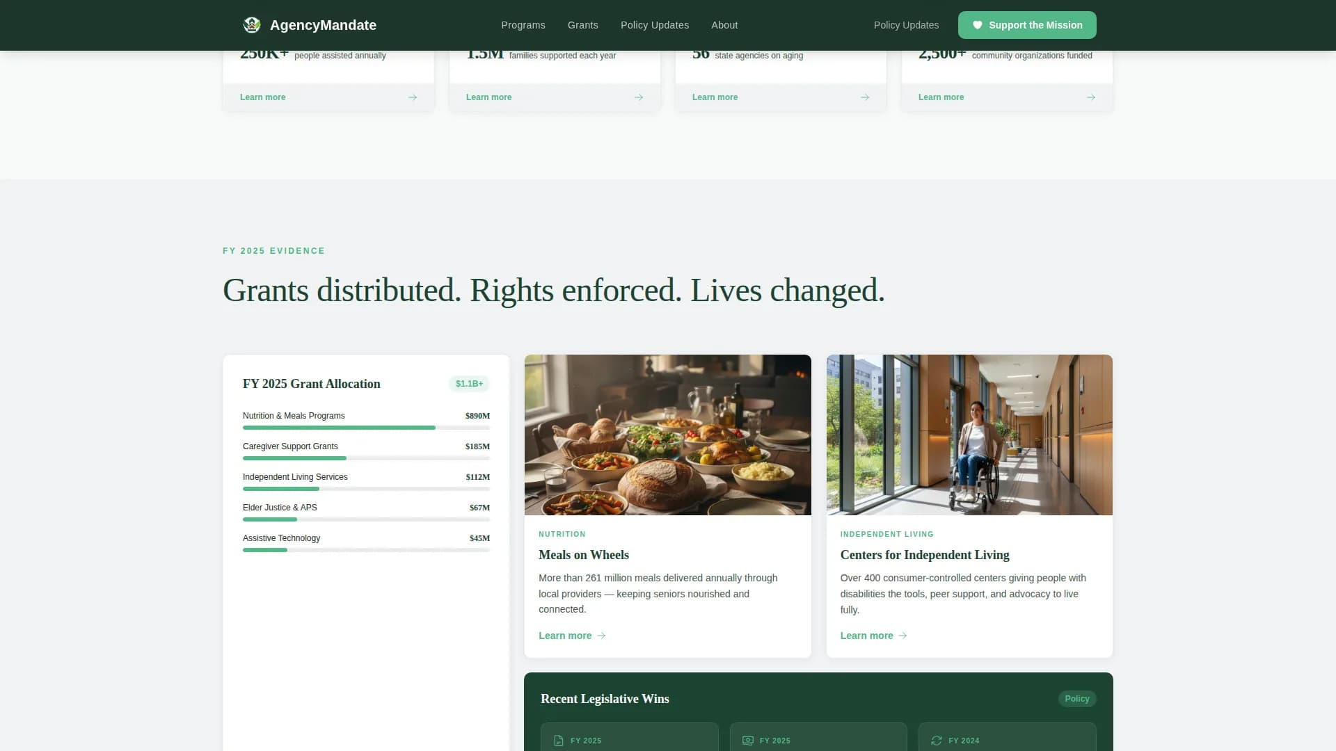 Advocate — Comprehensive Senior Services Landing Page Template
