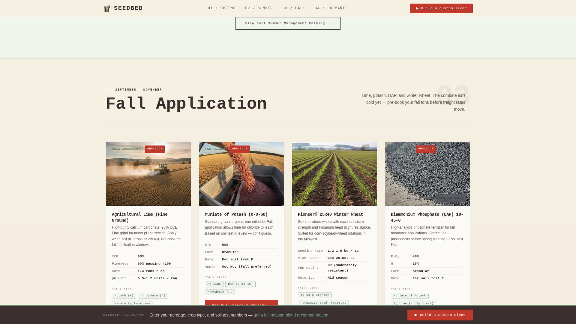 Agricultural Equipment & Supply Booking Website Template