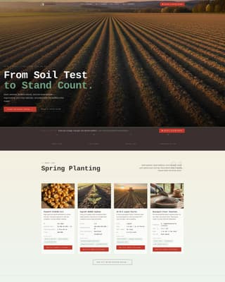 Agricultural Equipment & Supply Booking Website Template