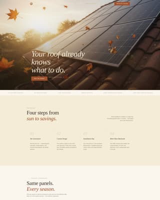 Solstice - Radiant Solar Landing Page Template